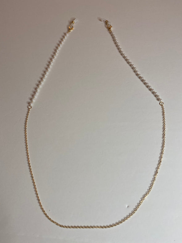 Pearl/Gold Eyeglass Chain