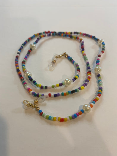 Multicolored/Pearl Eyeglass Chain